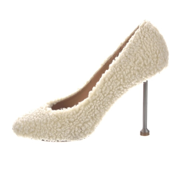Maison Martin Margiela Shoes - Maison Margiela Fuzzy Faux Fur Pumps